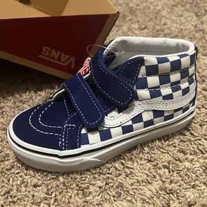 Blue & White Checkered Vans